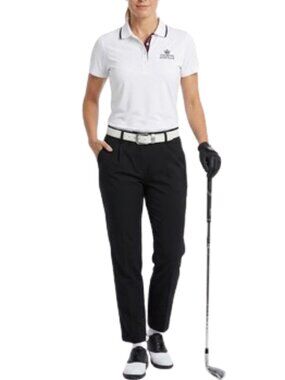Puma Women's Costa Golf Pants Performance Tech 4 Pockets Black Flat Front, sz 14